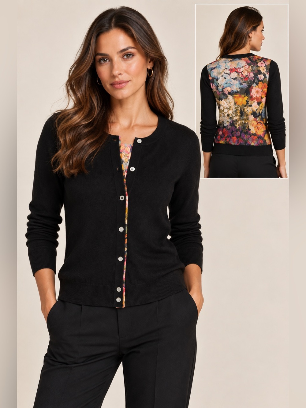 Floral Print Sweater